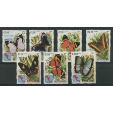 MARIPOSAS FLORA NICARAGUA SERIE COMPLETA DE ESTAMPILLAS MINT 1982